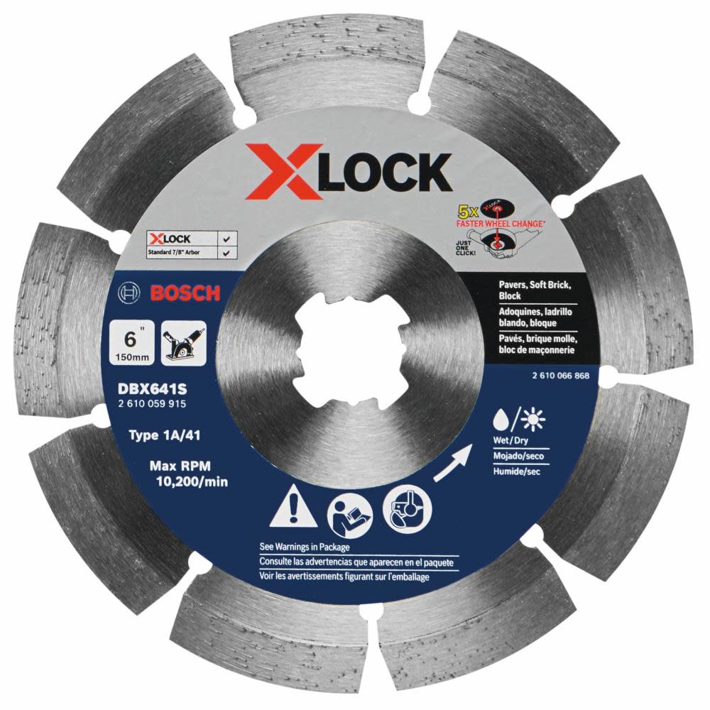 Bosch 6″ X LOCK Segmented Diamond Blade - Ascmtools