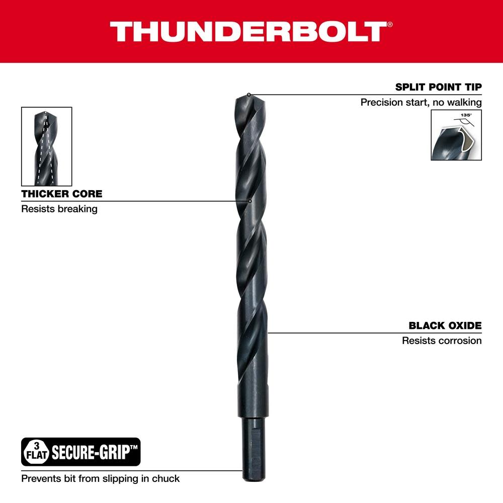 Milwaukee THUNDERBOLT Black Oxide Drill Bit Set  29PC - Ascmtools