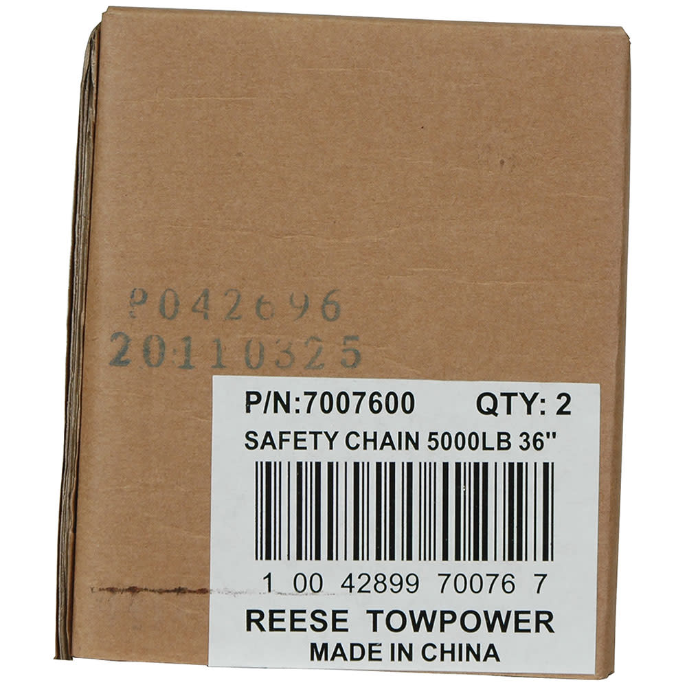 Reese 36″ 5000 lbs Silver Towing Safety Chain - Ascmtools