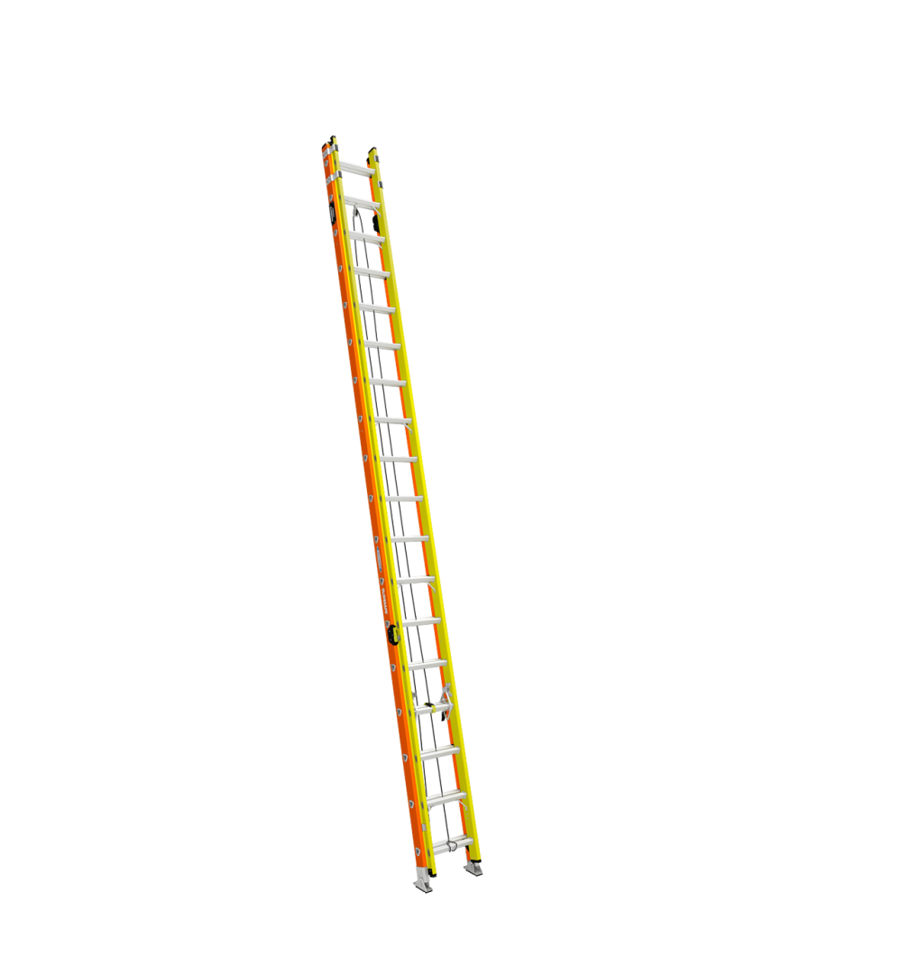 Werner Glidesafe Extension Ladder Fiberglass Tri Rung Type IA 36′ - Ascmtools