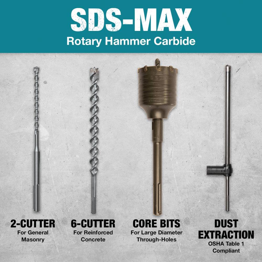 Makita 2 1/2″ x 24″ SDS MAX Tunnel Bit - Ascmtools