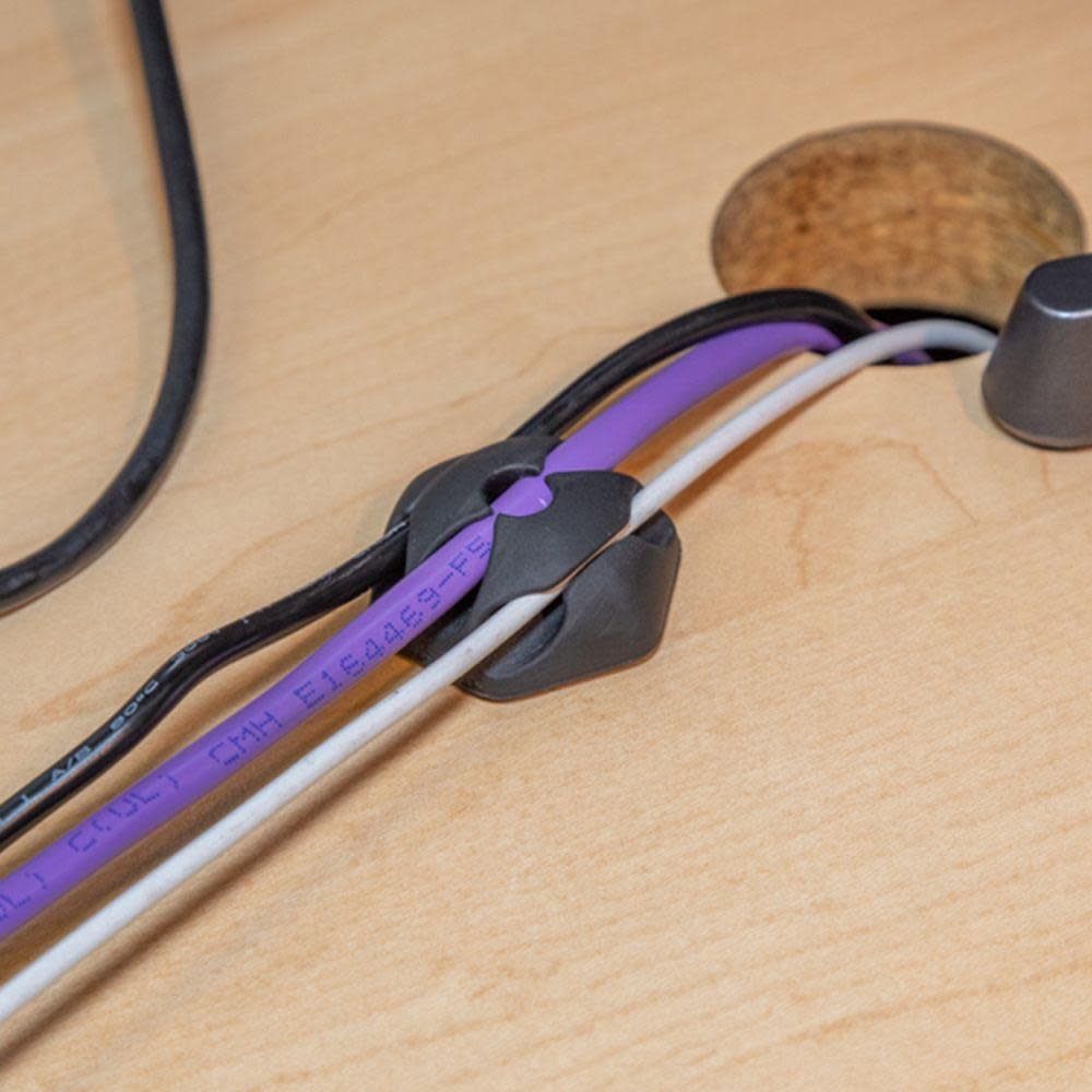 Klein Tools Self Stick 3 Slot Cable Clips 10pk - Ascmtools