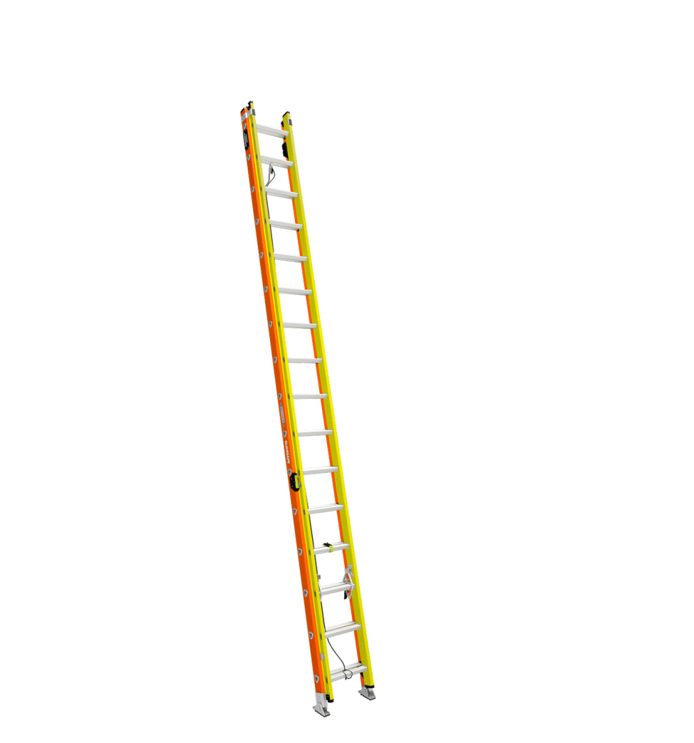 Werner Glidesafe Extension Ladder Fiberglass Tri Rung Type IA 32′ - Ascmtools