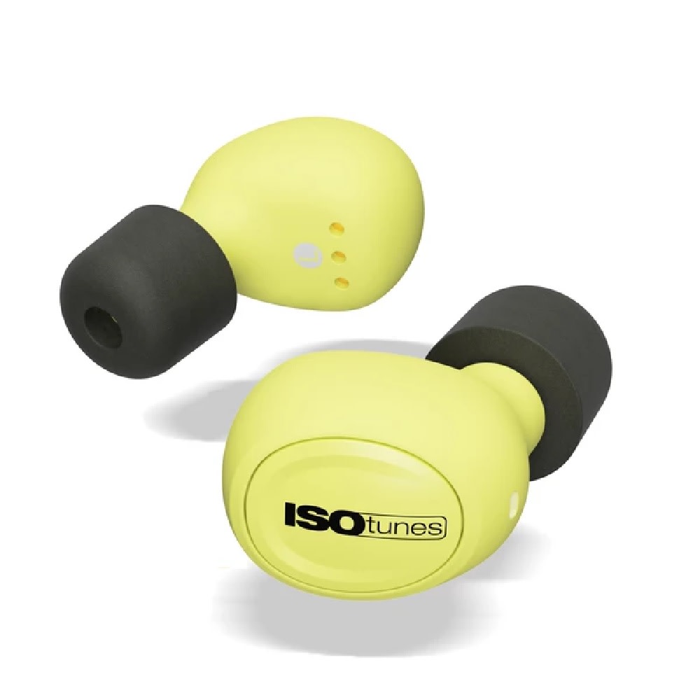 ISOtunes Safety Yellow Wireless Bluetooth Earbuds - Ascmtools