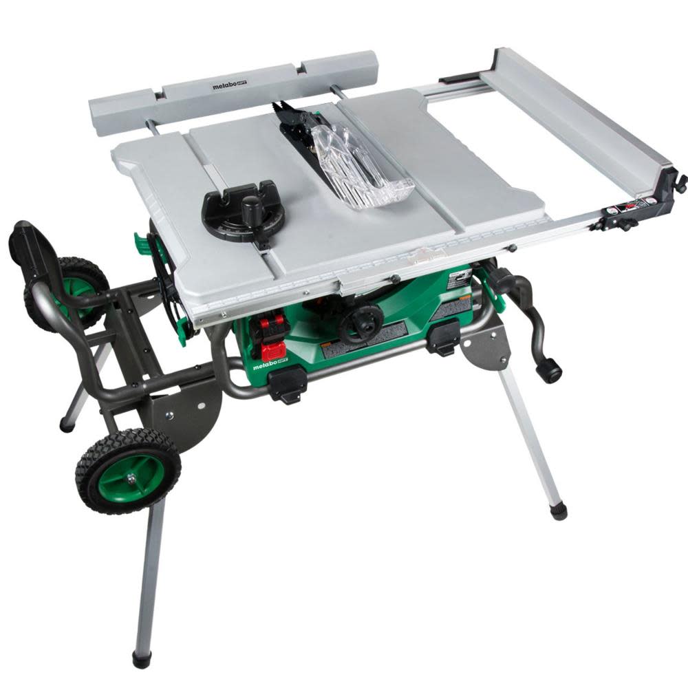 Metabo HPT 10″ Jobsite Table Saw with Fold Roll Stand - Ascmtools