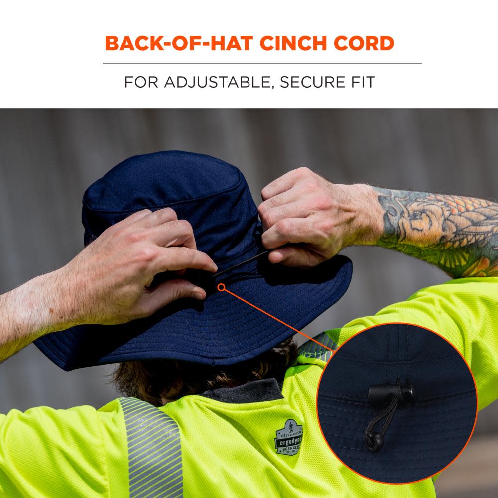 Ergodyne Chill Its 8939 Cooling Bucket Hat Navy - Ascmtools