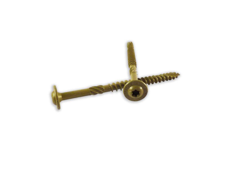Woodpro 3/8 x 8 In. 1500 Hour PPG Golden E-Coat Washer Head Screws - Ascmtools