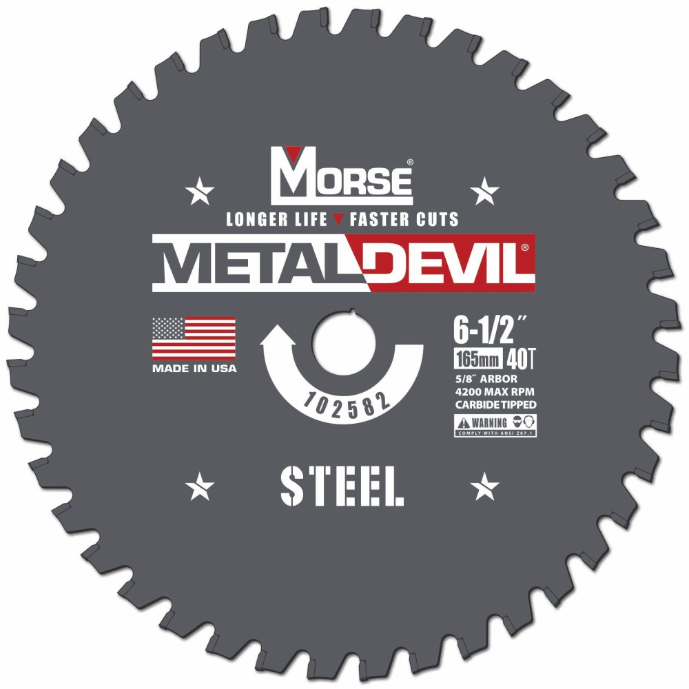 MK Morse 6 1/2″ 40 Tooth Metal Devil Circular Saw Blade - Ascmtools