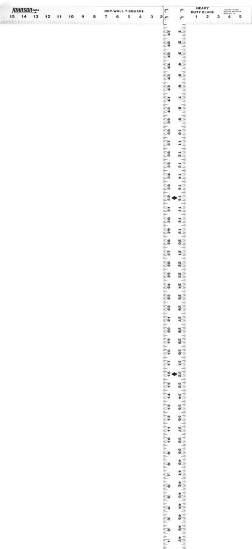 Johnson Level 48 In. Aluminum Drywall T-Square with Extra Thick Blade - Ascmtools