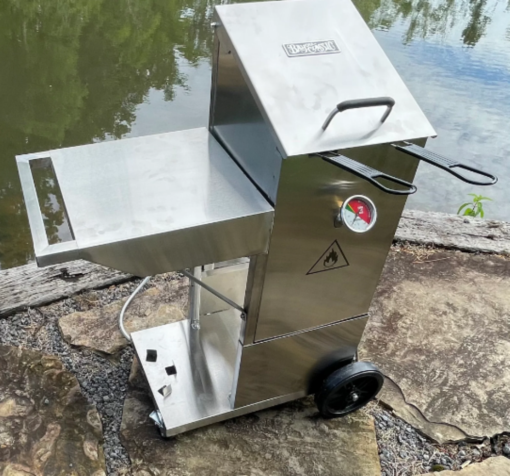 Bayou Classic Fryer Propane Stainless 4 Gallon with Cart - Ascmtools