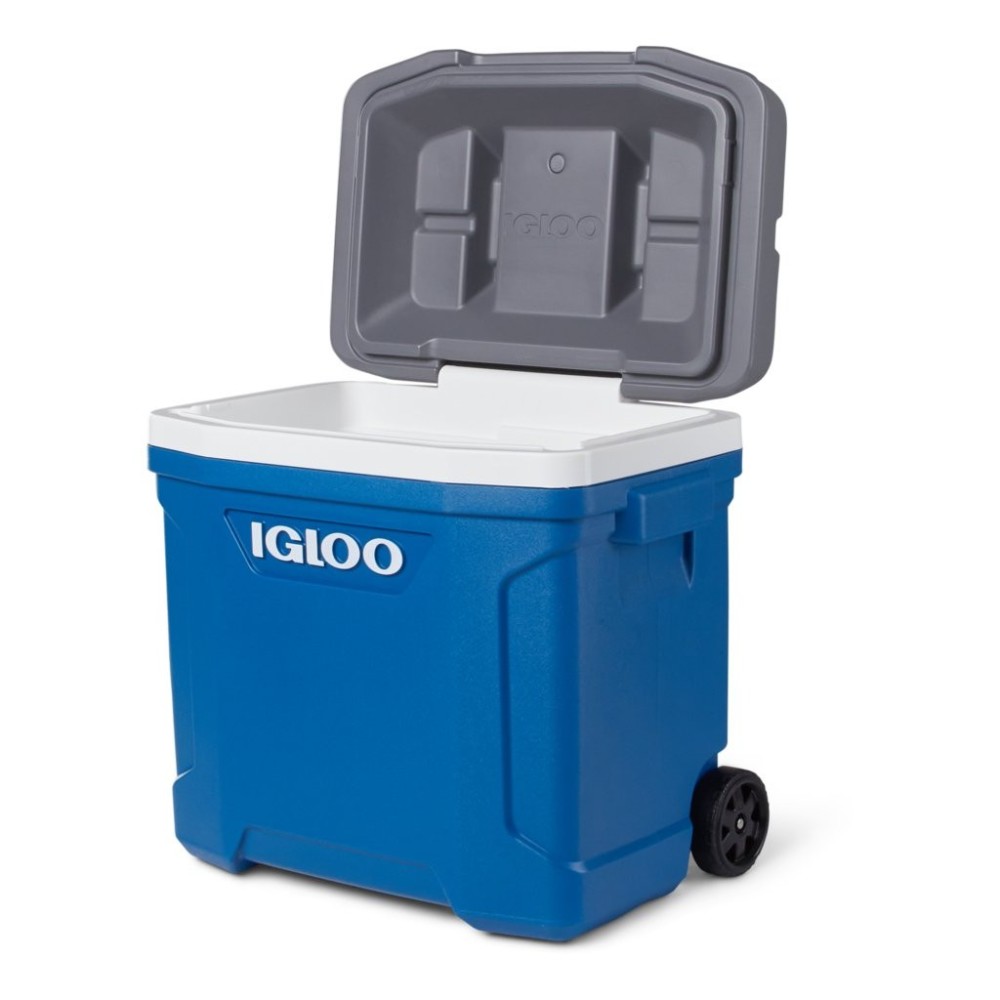 Igloo Latitude 30 Roller Hard Cooler Indigo Blue/Meteorite 30qt - Ascmtools