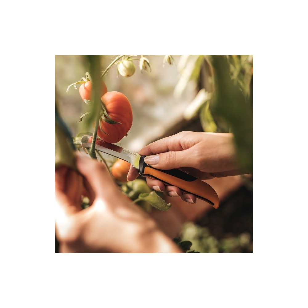 Fiskars Orange/Black Folding Produce Harvesting Knife - Ascmtools