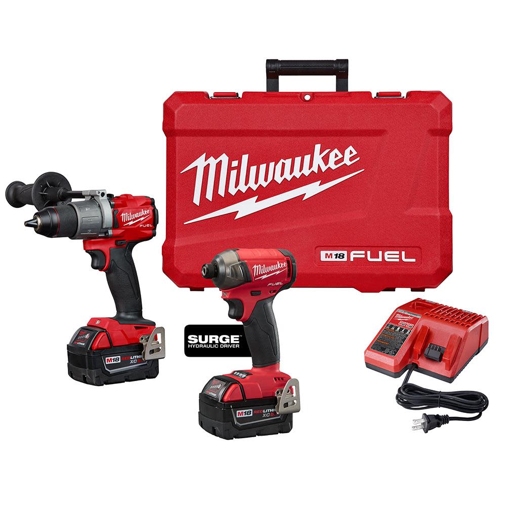 Milwaukee M18 FUEL 2-Tool Hammer Drill & SURGE Hydraulic Driver Combo Kit - Ascmtools