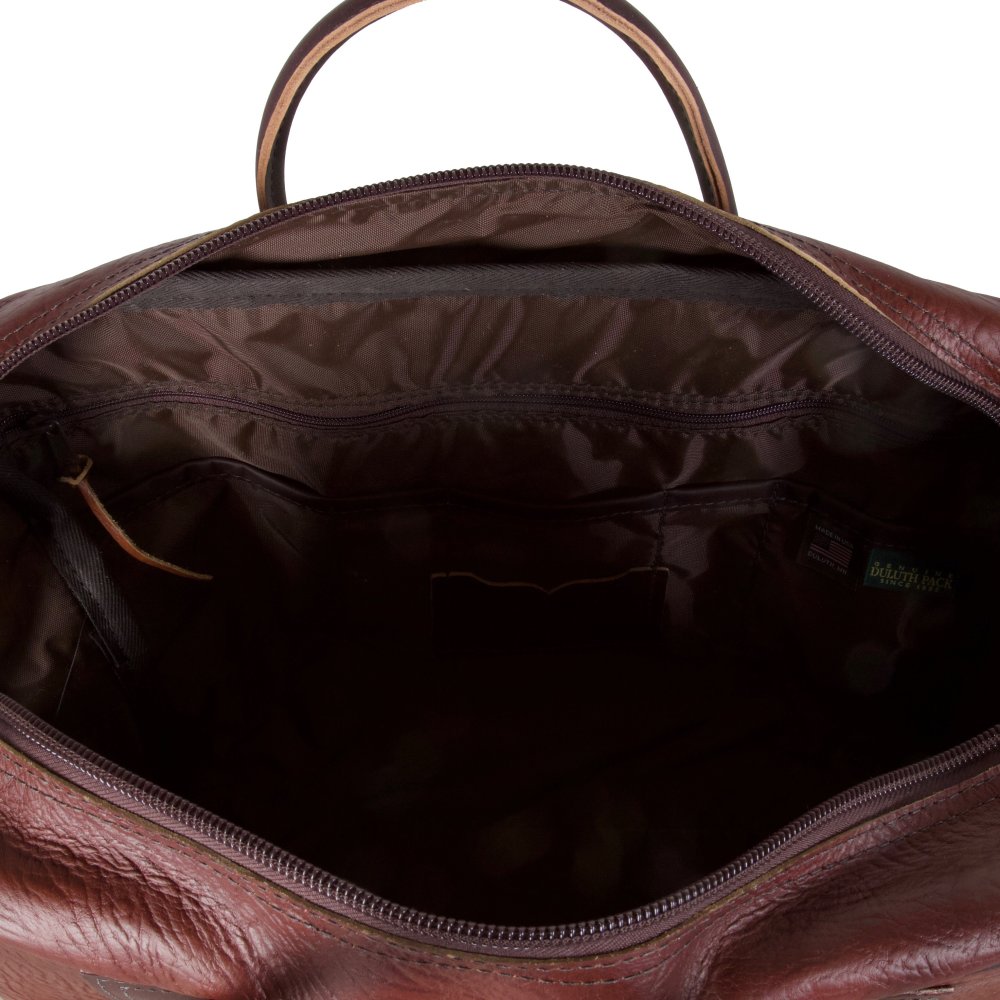 Duluth Pack 21 Liter Capacity Brown Builder’s Large Bison Leather Briefcase - Ascmtools