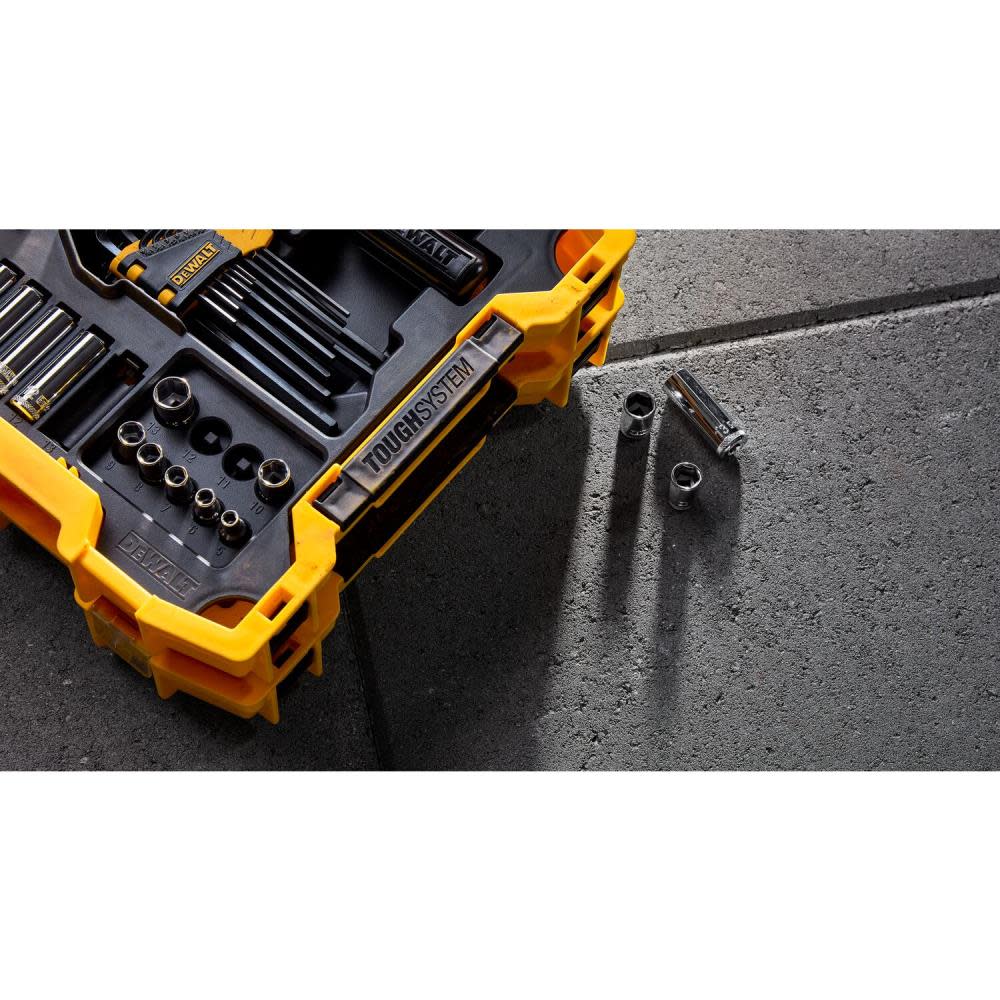 DEWALT TOUGHSYSTEM Mechanics Tool Set 1/4″ 3/8″ Drive 131pc - Ascmtools