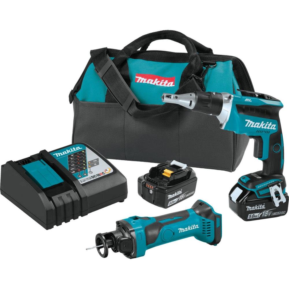 Makita 18V LXT Lithium-Ion Cordless 2-Pc. Combo Kit (5.0Ah) - Ascmtools
