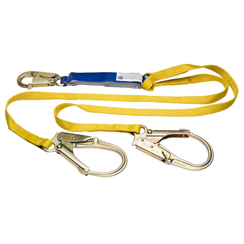 Werner 6ft DeCoil Twinleg Lanyard () - Ascmtools