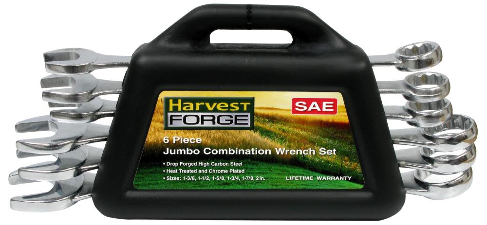 Allied International Harvest Forge 6pc SAE Jumbo Wrench Set - Ascmtools