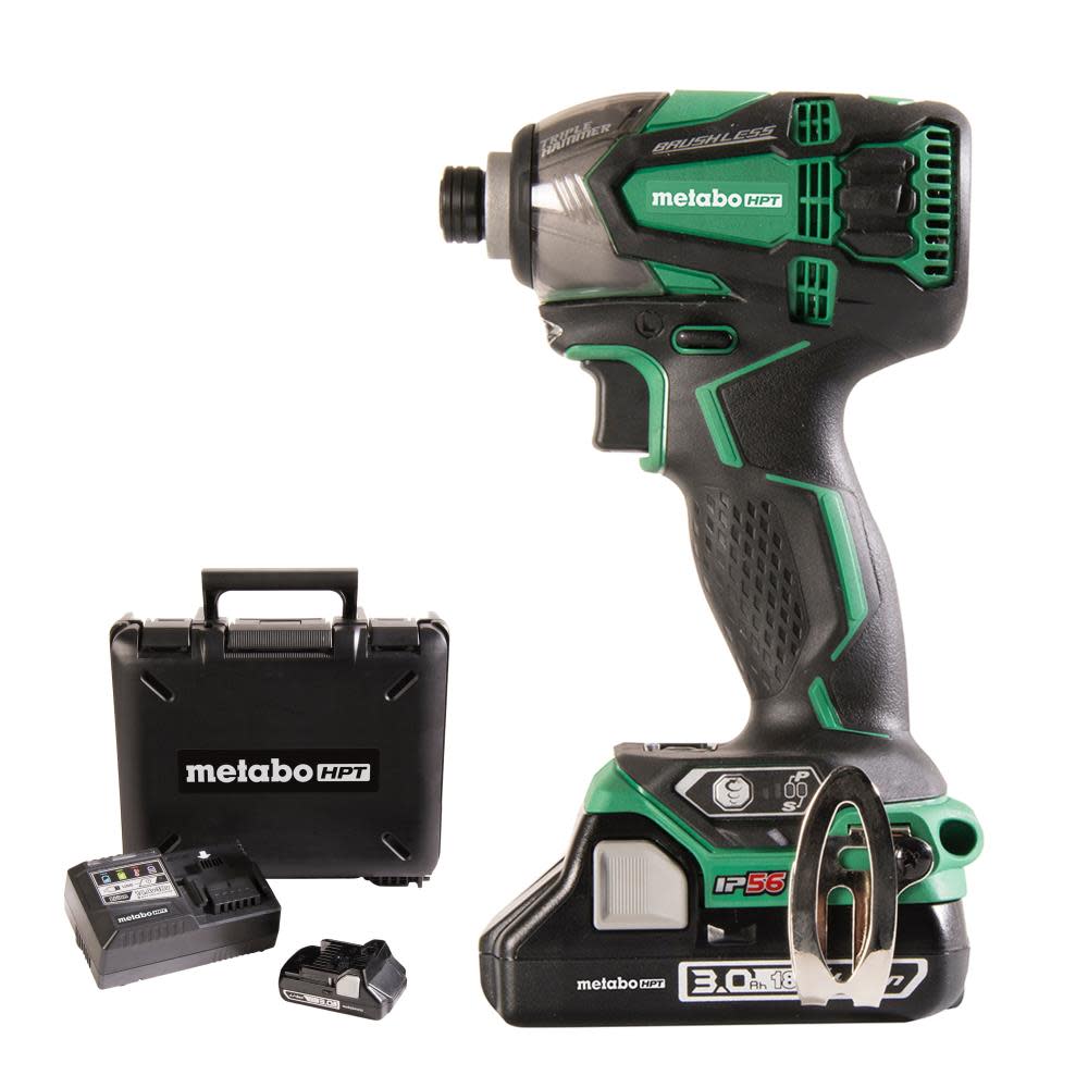 Metabo HPT 18V Brushless Li-Ion Triple Hammer Impact Driver Kit - Ascmtools