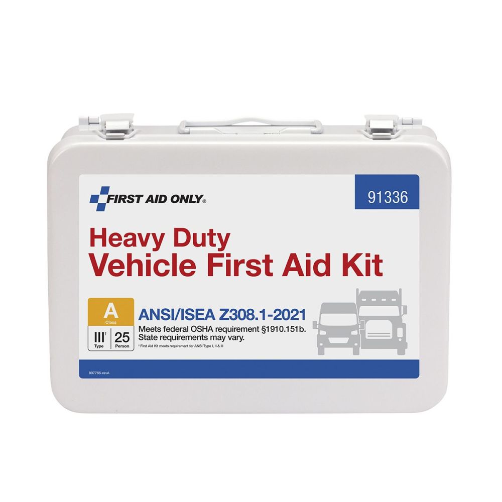 First Aid Only First Aid Kit 25 Person Heavy Duty Metal Portable - Ascmtools