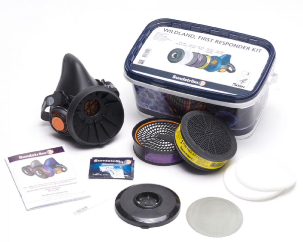 Sundstrom Safety SR 100 Air Purifying Respirator Wildland Fire Kit – L/XL - Ascmtools