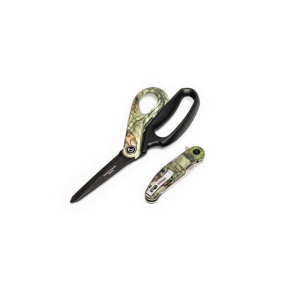 Crescent Wiss Pocket Knife and Shear Set Camo 2pc - Ascmtools
