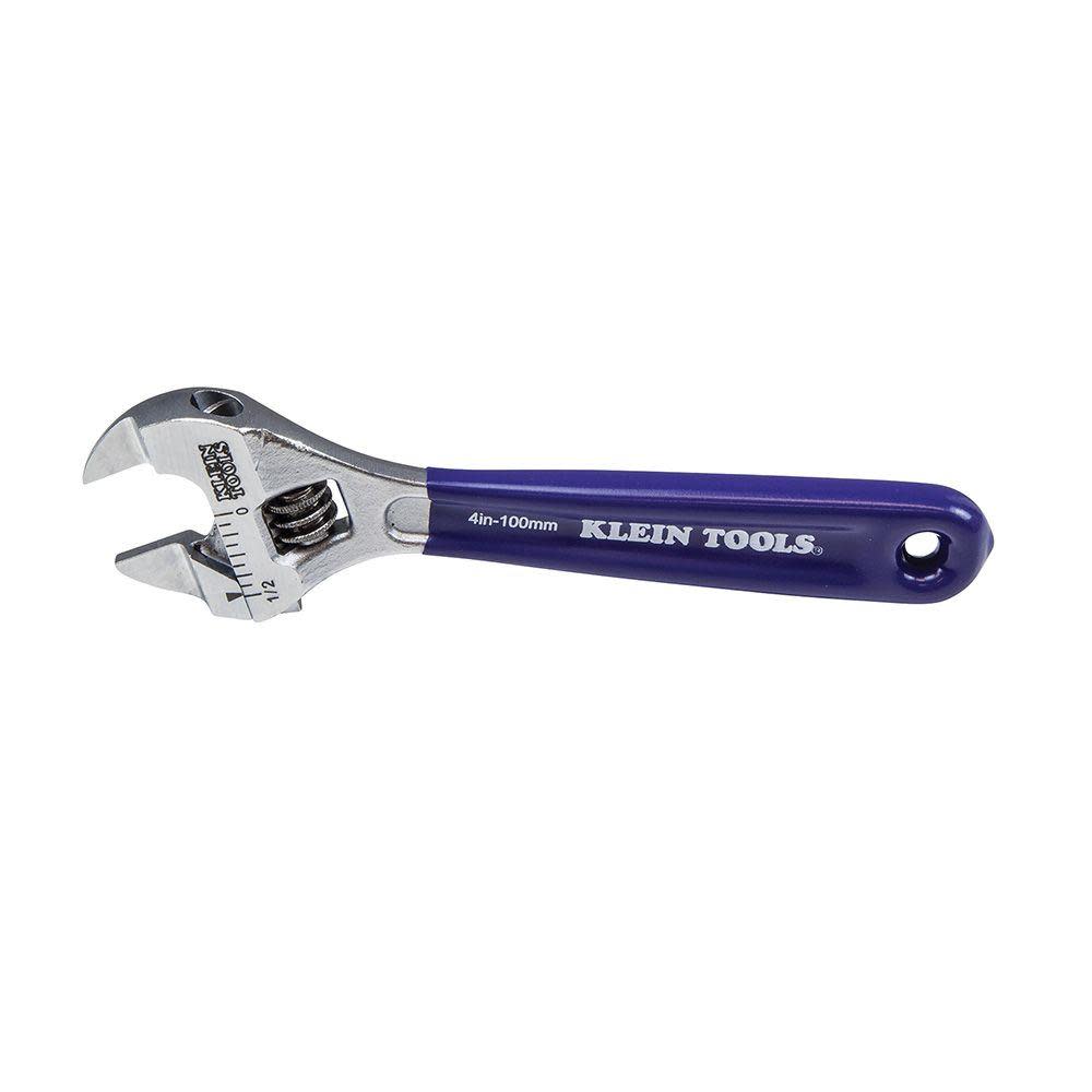 Klein Tools Slim-Jaw Adjustable Wrench 4″ - Ascmtools