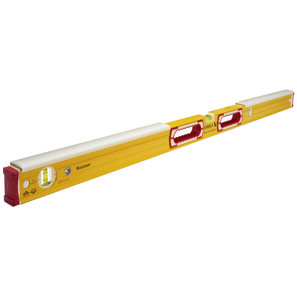 Stabila 48 inch Type 196-2 K Masonry Spirit Level Tool - Ascmtools