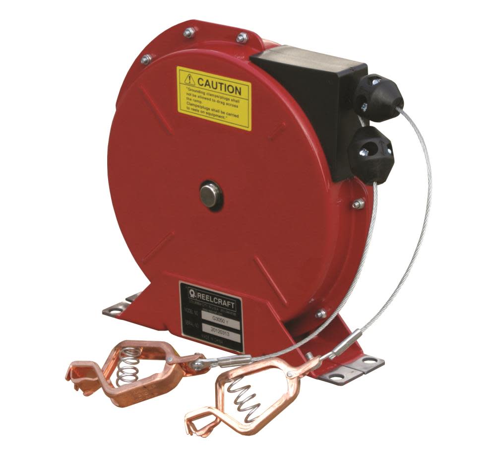 Reelcraft 50 Ft. Spring Retractable Grounding Reel Steel - Ascmtools