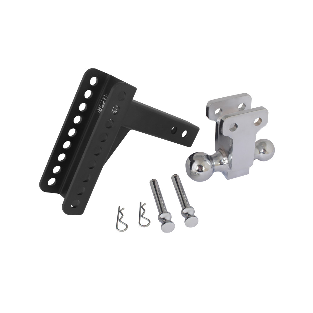 Trailer Valet Blackout 14000 lbs Capacity Adjustable Drop Hitch 2″ & 2 5/16″ Ball - Ascmtools