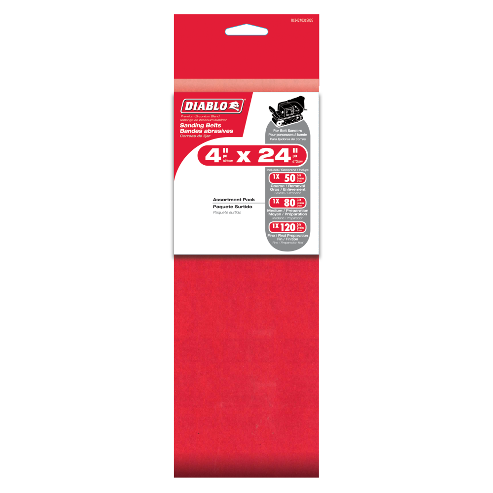 Diablo Tools 4″x24″ Assorted Belt Pack - Ascmtools