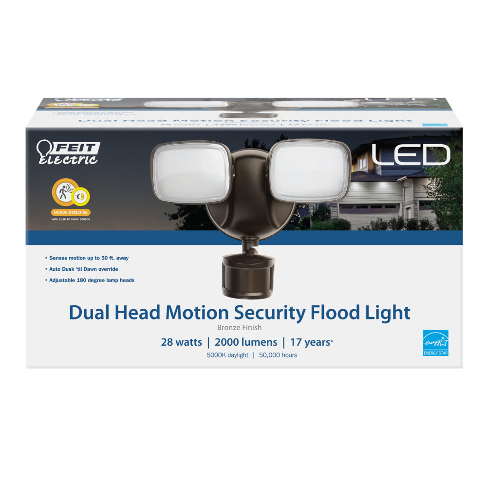 Feit Electric 9″ Motion-Sensing Bronze LED Security Floodlight - Ascmtools