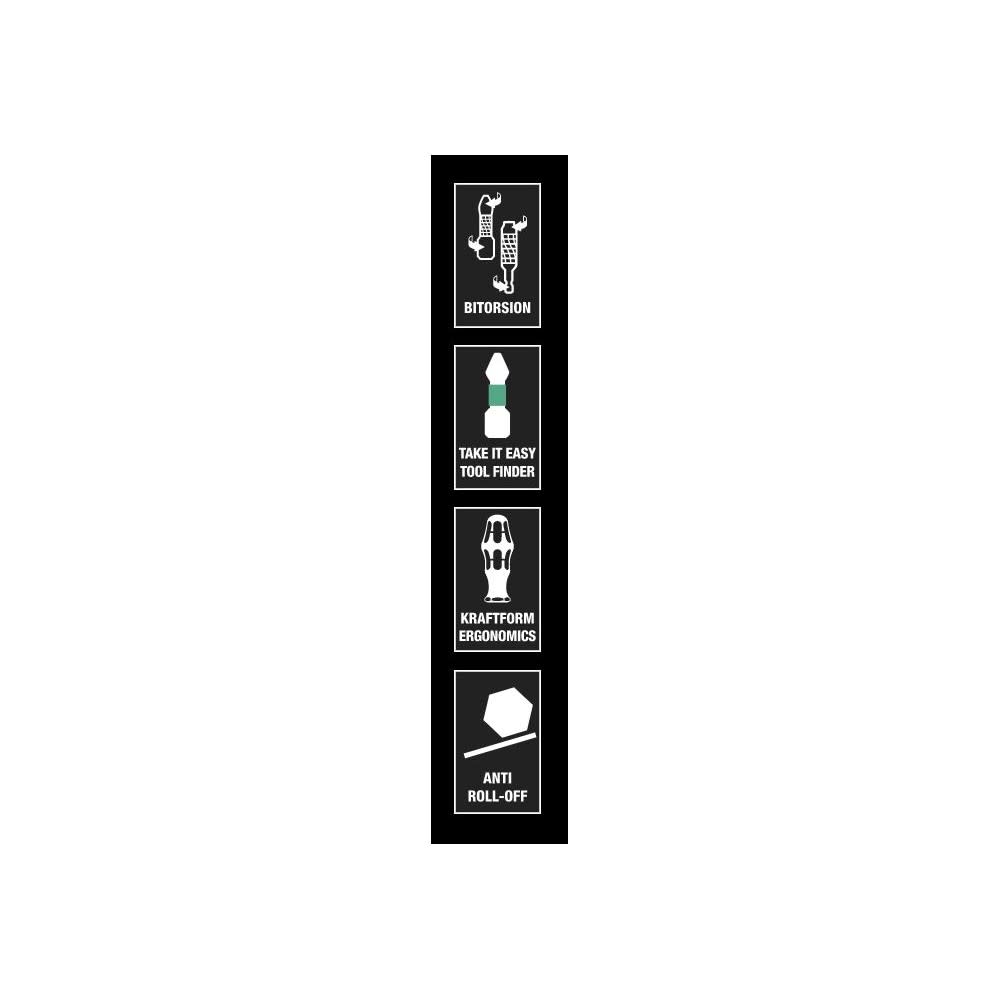 Wera Tools Kraftform Kompakt Stubby Magazine 1 Screwdriver with Bits - Ascmtools