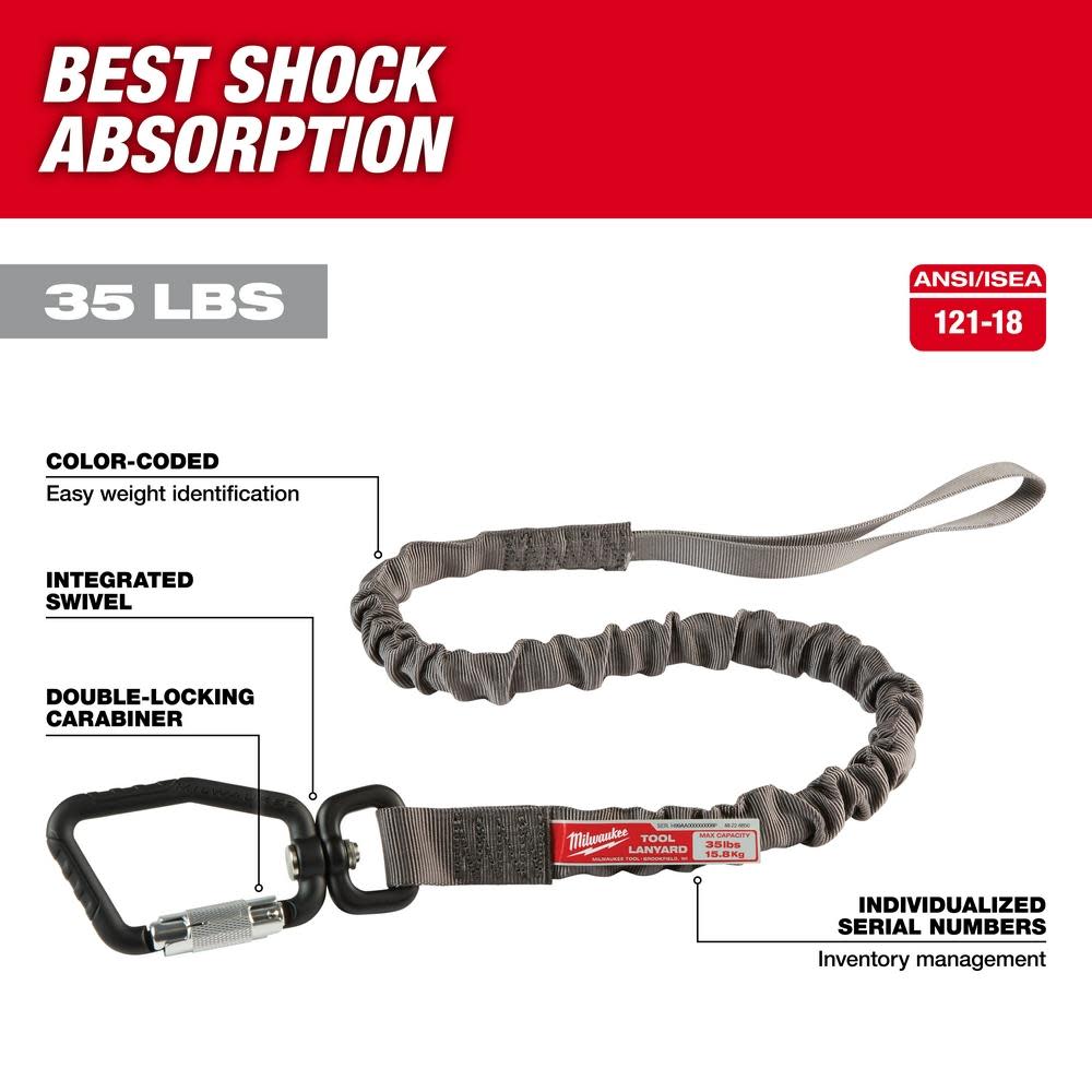 Milwaukee 35 Lb. Locking Tool Lanyard - Ascmtools