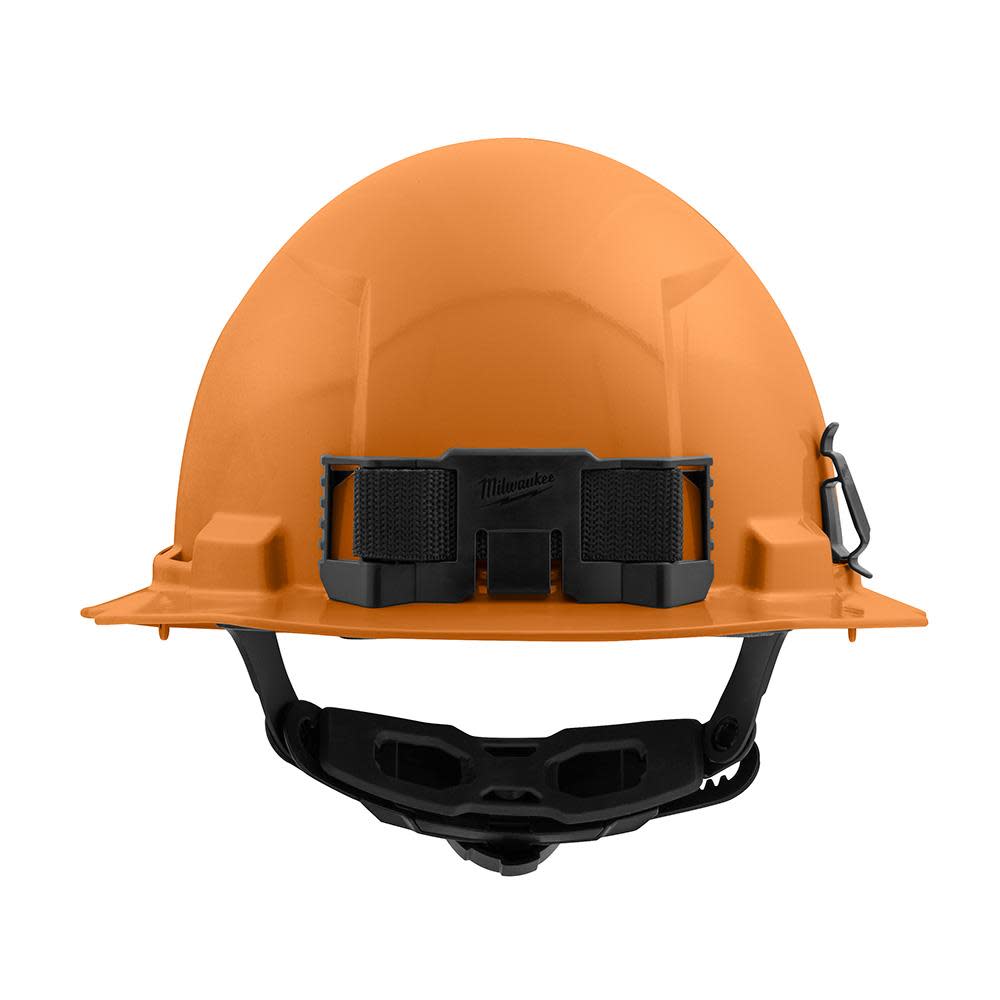 Milwaukee Orange Full Brim Hard Hat with 6pt Ratcheting Suspension Type 1 Class E - Ascmtools