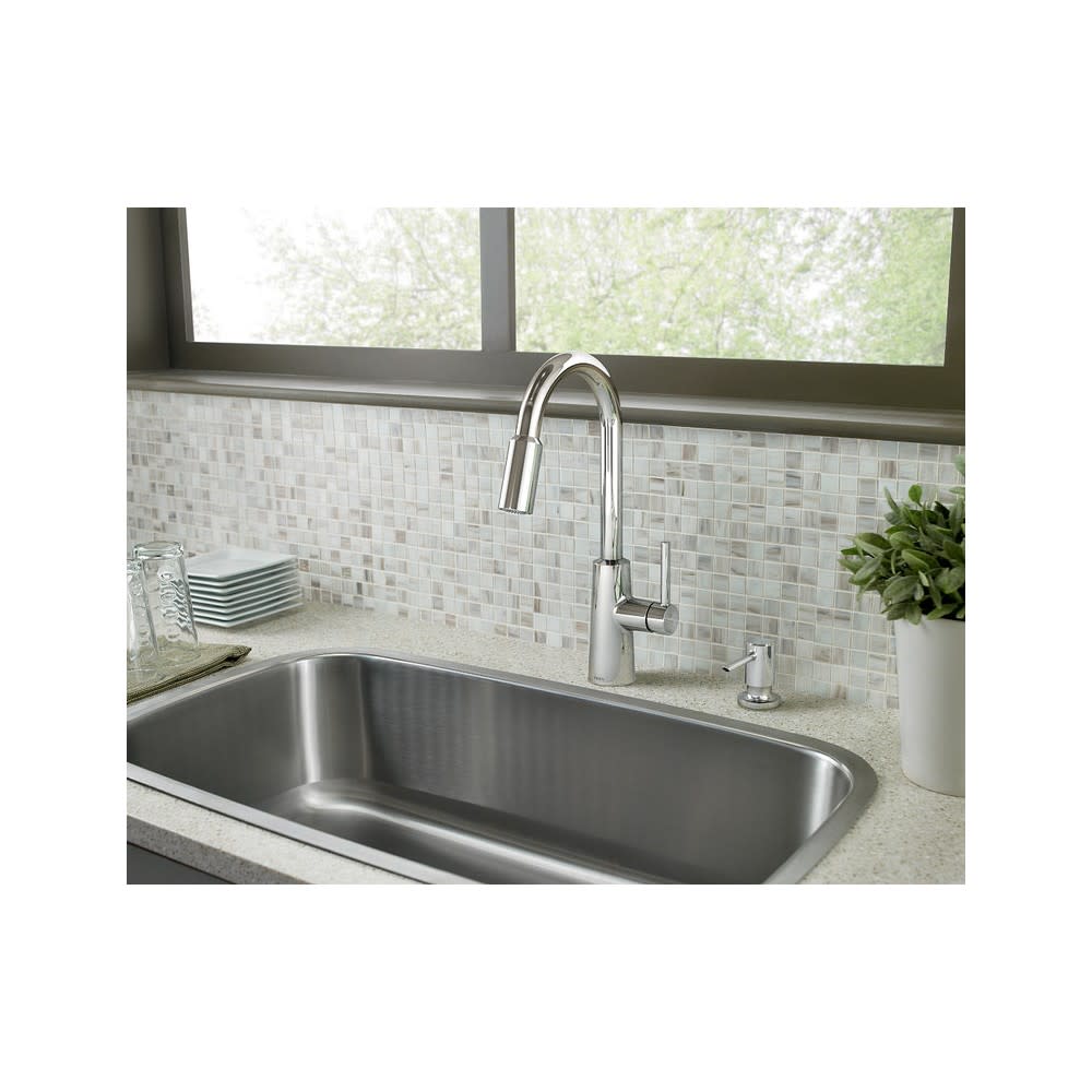 Moen Nori Kitchen Faucet Chrome 1 Handle High Arc Pulldown - Ascmtools