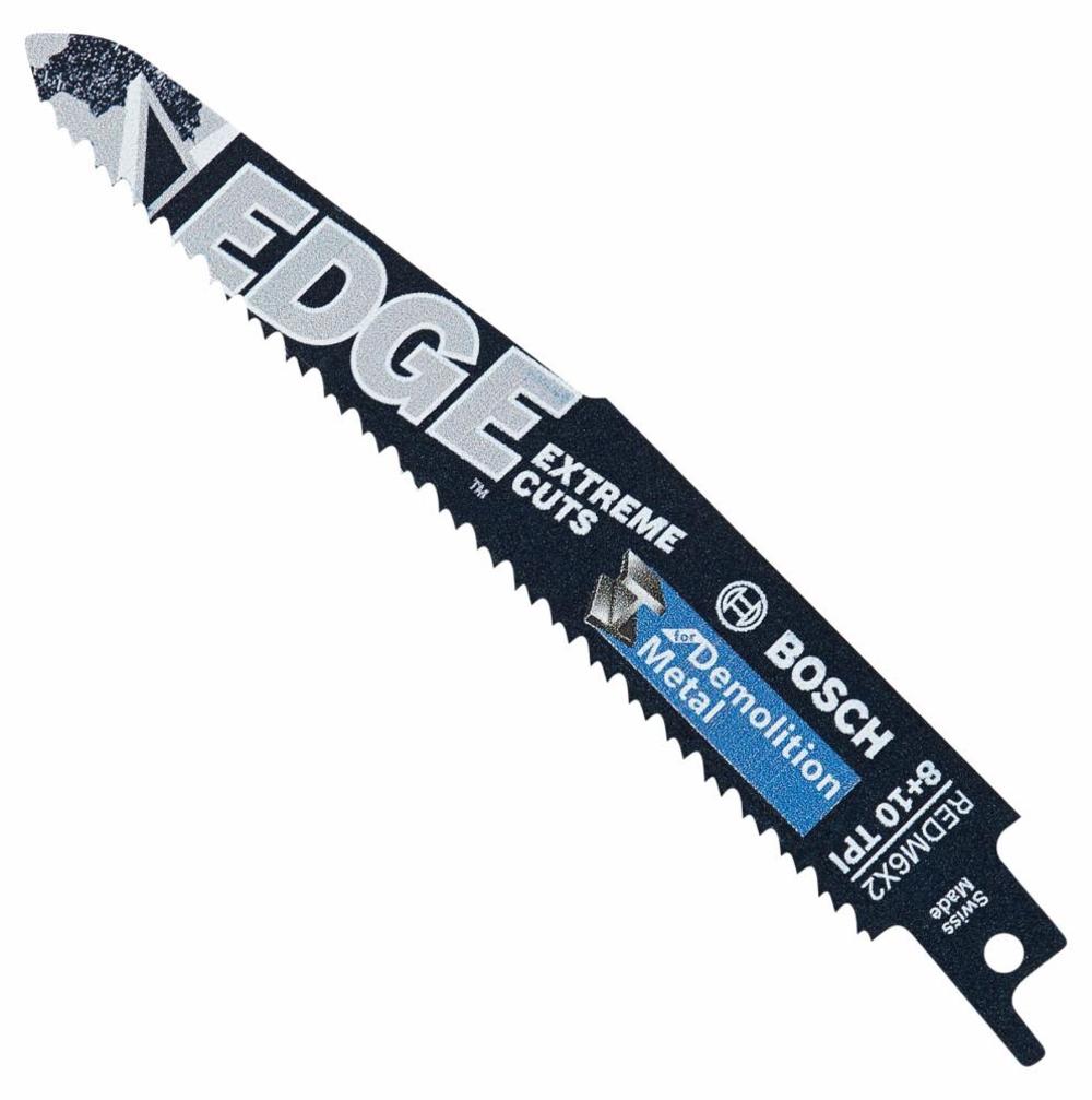 Bosch 5 pc. 6 In. 8/10 TPI Edge Reciprocating Saw Blades for Metal Demolition - Ascmtools