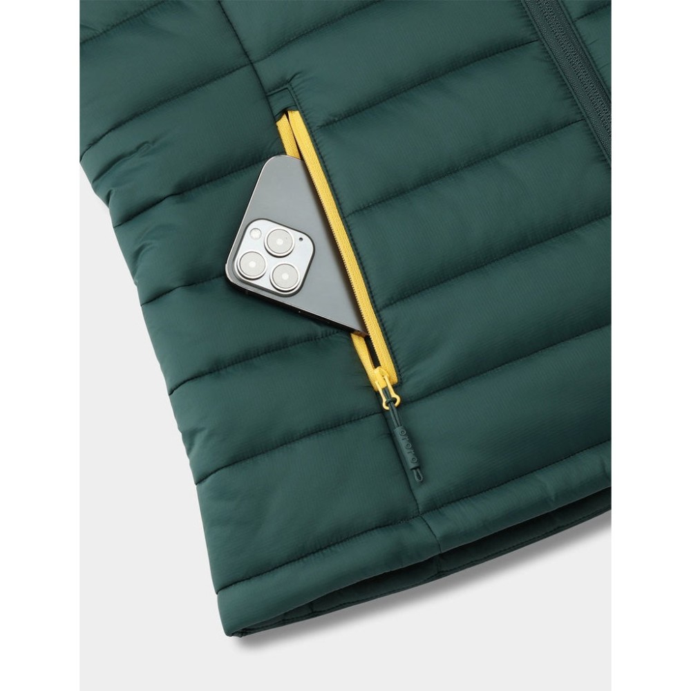 ORORO Womens Green & Gold Classic Heated Vest Kit XL - Ascmtools