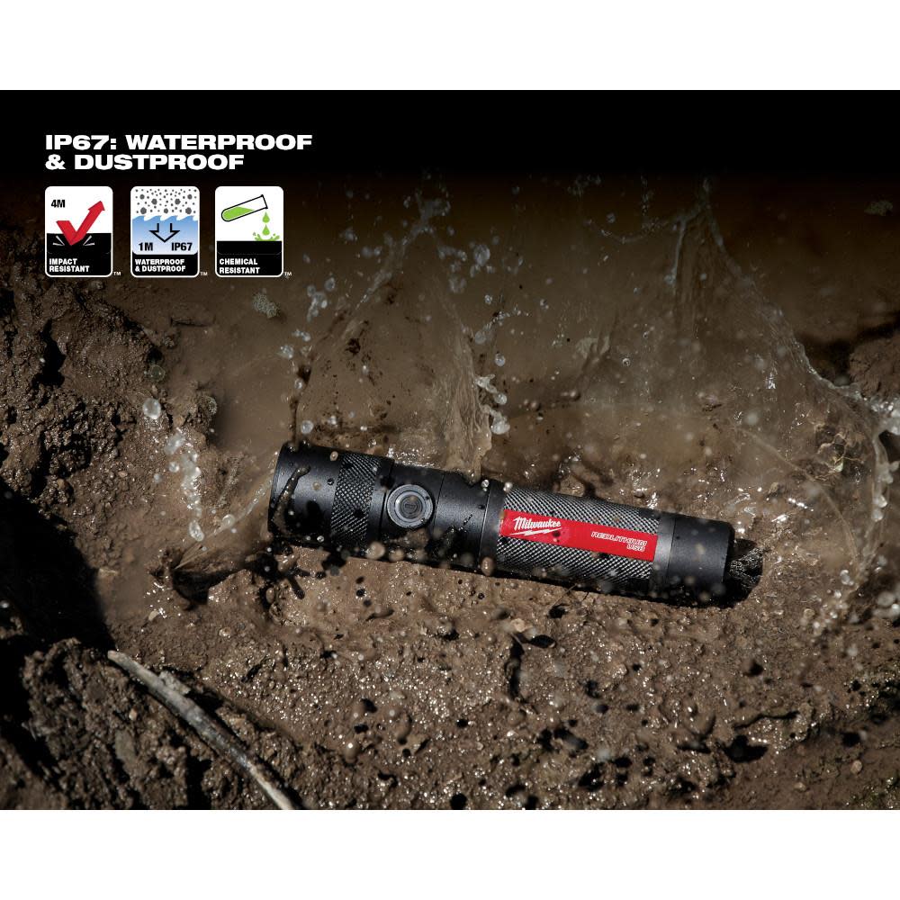 Milwaukee USB Rechargeable 1100L Twist Focus Flashlight - Ascmtools