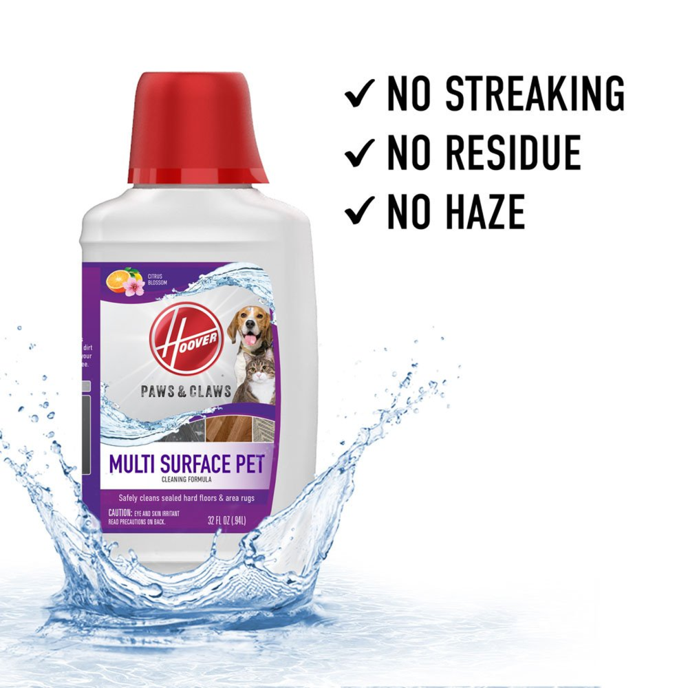 Hoover Residential Vacuum Paws & Claws FloorMate Cleaner Solution Multi Surface 32oz - Ascmtools