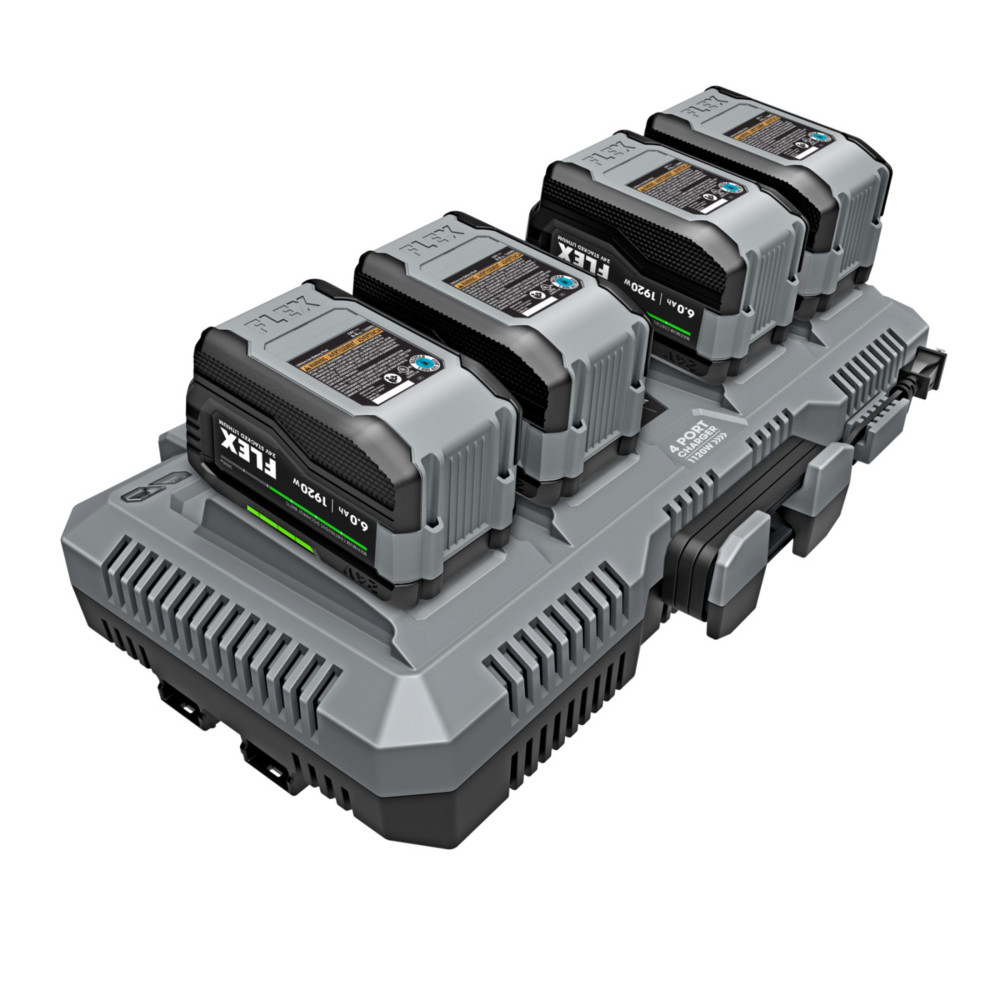 FLEX STACK PACK 24V Rapid Battery Charger 4 Port - Ascmtools