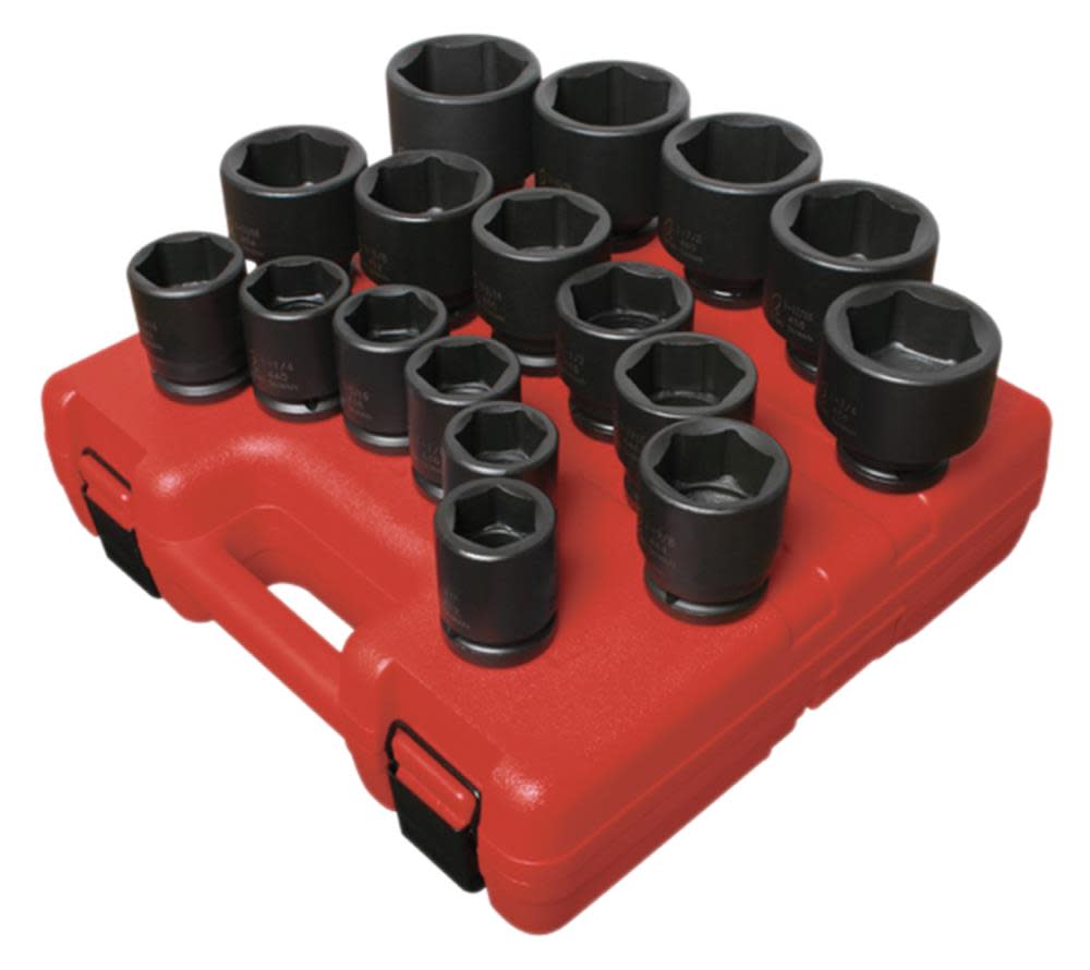 Sunex 17 pc. 3/4 In. Dr. Heavy Duty SAE Impact Socket Set - Ascmtools