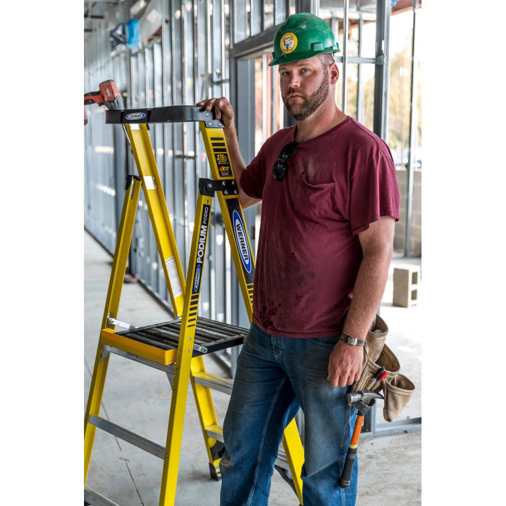 Werner Podium 3-ft Fiberglass 375-lb Type IAA Step Ladder - Ascmtools