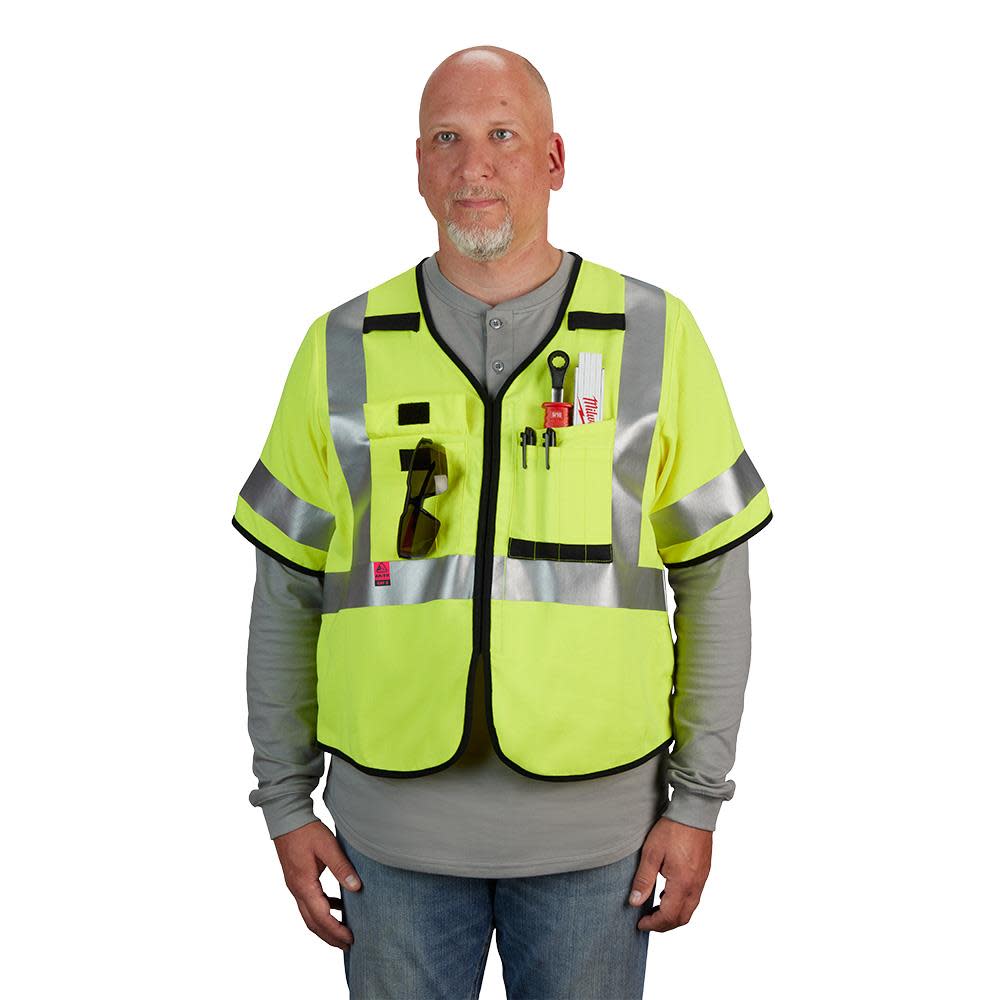 Milwaukee Safety Vest AR/FR Cat. 2 Class 3 High Visibility - Ascmtools