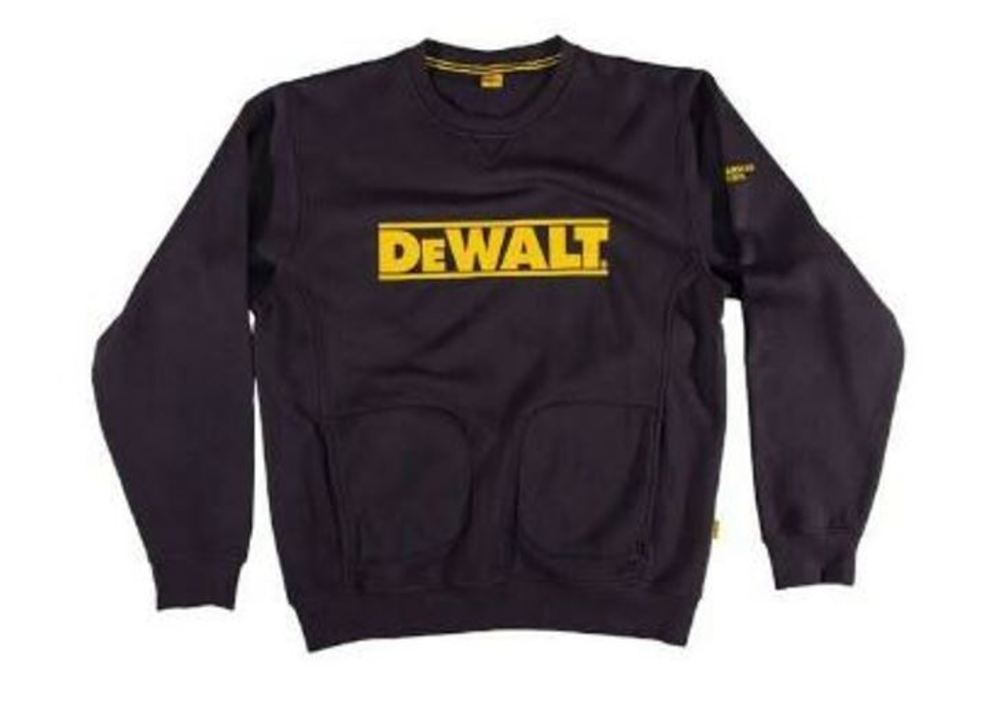 DEWALT Logo Crewneck Sweatshirt Black Large - Ascmtools