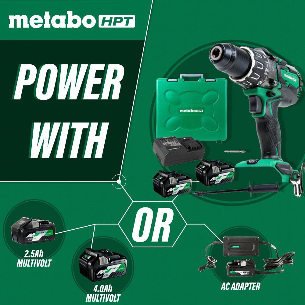 Metabo HPT Multivolt 36V Brushless Hammer Drill Kit - Ascmtools