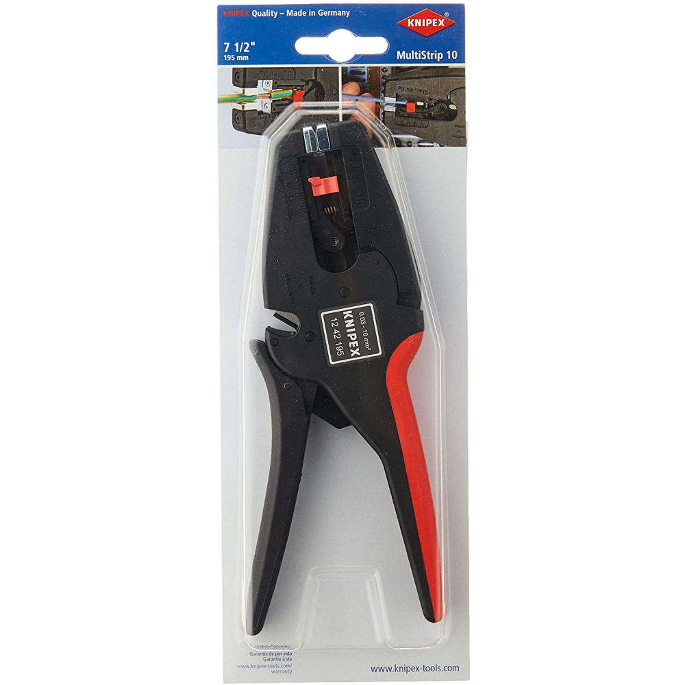 Knipex Automatic Insulation Stripper 195mm 8-32 AWG - Ascmtools