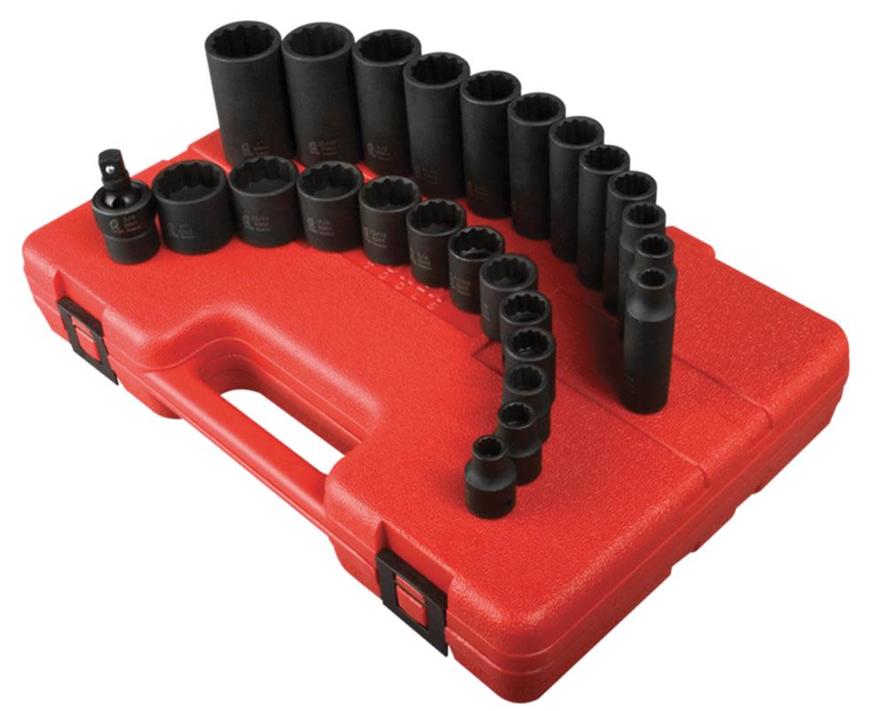 Sunex 25 pc. 3/8 In. Drive SAE Master Impact Socket Set - Ascmtools