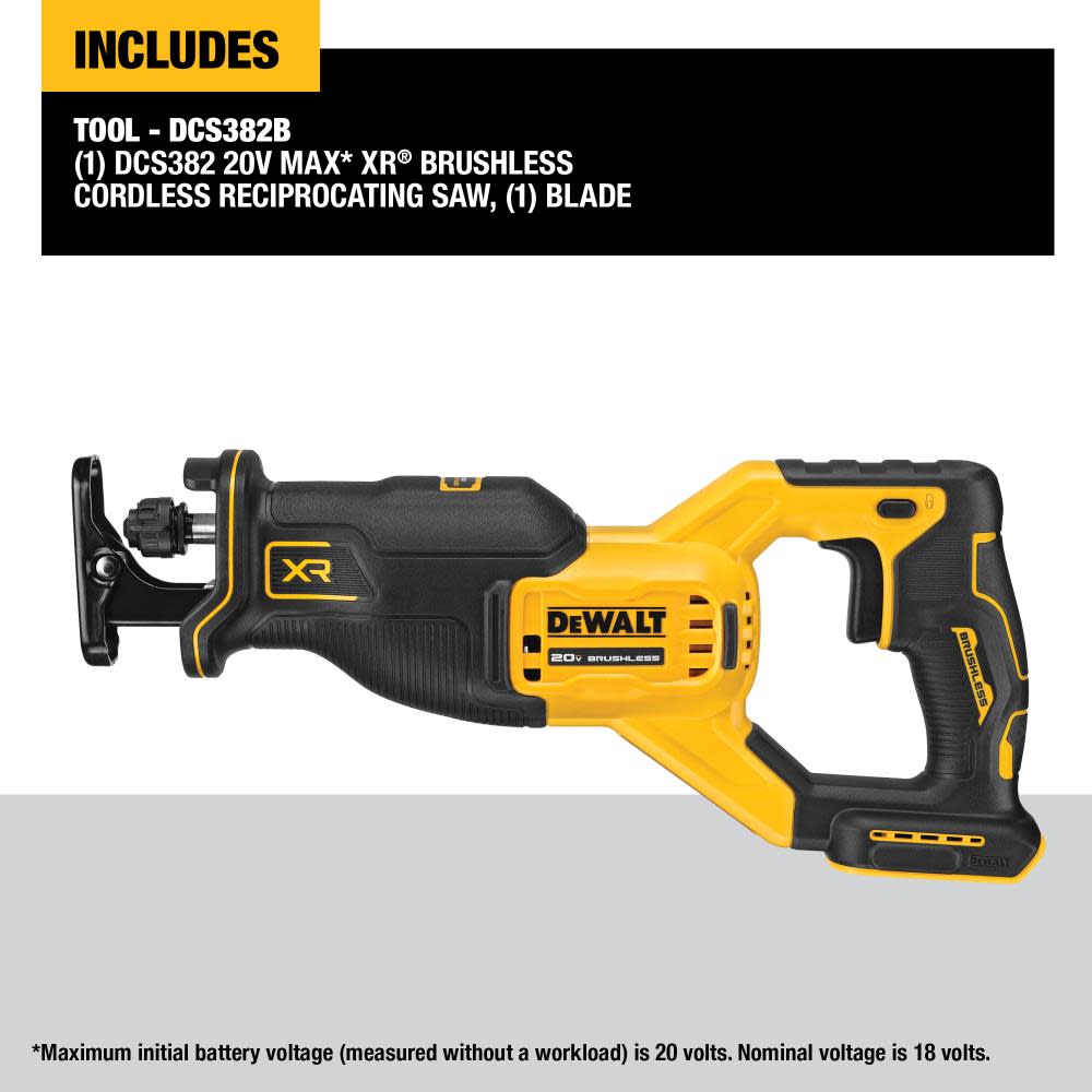 DEWALT 20V MAX XR Reciprocating Saw Bare Tool BRUSHLESS - Ascmtools