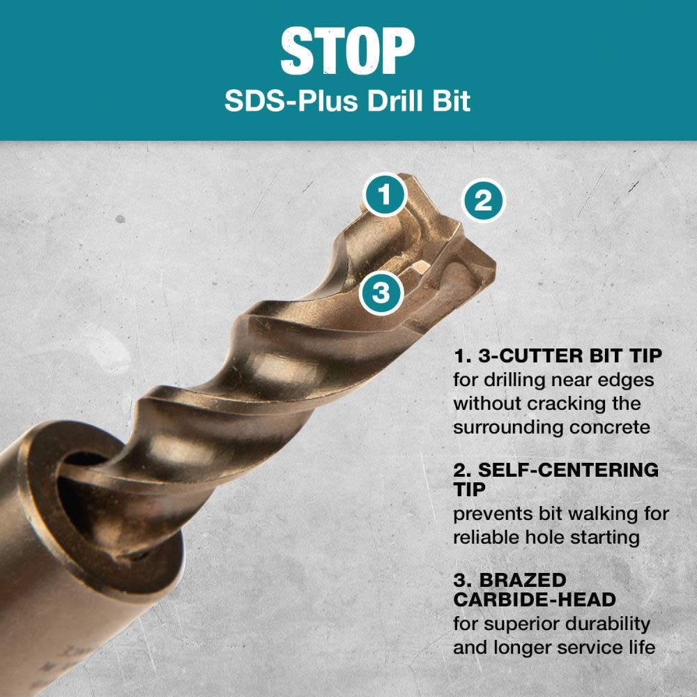 Makita 1/2″ x 1-11/16″ x 5″ Stop Bit - Ascmtools